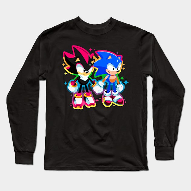 SonicXShadow Long Sleeve T-Shirt by lolo_aburto